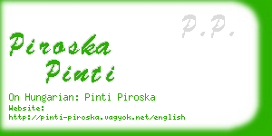 piroska pinti business card